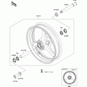 Схема узла: Ступица переднего колеса для Kawasaki ZX1000 Ninja ZX-10R ABS
