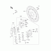 Схема вузла: Переднє гальмо для Kawasaki EJ650 W650