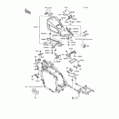 Схема вузла: Батарейний відсік(zg1200-b8/b9) для Kawasaki ZG1200 Voyager XII
