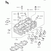 Схема вузла: Головка циліндра для Kawasaki ZR750 ZR-7