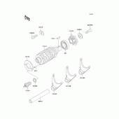 Схема вузла: Gear change drum/shift fork(s) для Kawasaki KMX125