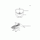 Схема узла: Наклейка(Зеленый)(CFF) для Kawasaki KLX125 KLX125