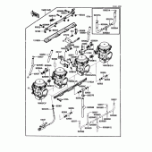 Схема вузла: Карбюратор(1/3) для Kawasaki ZG1200 Voyager XII
