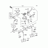 Схема вузла: Передній гальмівний циліндр Kawasaki ZX400 ZZR400