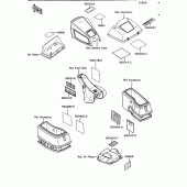 Схема вузла: Інформаційні наклейки для Kawasaki ZG1200 Voyager XII