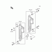 Схема узла: Подвеска/Задний амортизатор для Kawasaki ZR1100 Zephyr 1100