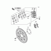 Схема вузла: Переднє гальмо для Kawasaki ZR1000 Z1000