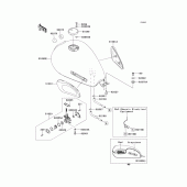 Схема вузла: Паливний бак для Kawasaki EJ650 W650