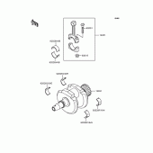 Схема вузла: Колінчастий вал для Kawasaki VN250 Eliminator 250V