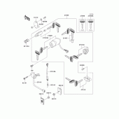 Схема узла: Ignition switch/locks/reflectors для Kawasaki VN1500 Vulcan 1500 Classic