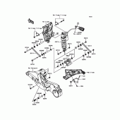 Схема узла: Подвеска/задний амортизатор для Kawasaki ZX1000 Ninja H2R