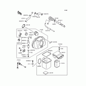 Схема узла: Воздушный фильтр для Kawasaki ZR750 ZR-7S