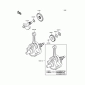 Схема вузла: Колінчастий вал для Kawasaki KLX250 KLX250SR