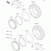 Схема узла: Шины для Kawasaki VN1500 VN1500 Classic