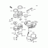 Схема вузла: Панель приладів для Kawasaki ZR400 ZRX