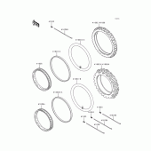 Схема вузла: Шини для Kawasaki KMX125
