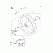 Схема вузла: Front wheel для Kawasaki ZR750 ZR-7S