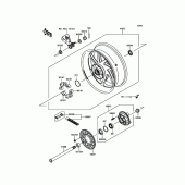 Схема узла: Ступица заднего колеса для Kawasaki ZX1000 Ninja ZX-10RR
