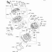 Схема вузла: Головка циліндра для Kawasaki VN1500 VN1500 Drifter