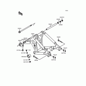 Схема вузла: Задній важіль (Маятник) для Kawasaki VN400 Vulcan