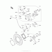 Схема узла: Задний тормоз для Kawasaki ZX1000 Ninja 1000 ABS