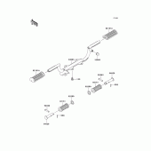 Схема узла: Подножки для Kawasaki BR125 Bajaj Wind