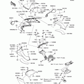 Схема вузла: Cowling(1/2)(upper)(fdf/fdfa) для Kawasaki ZX1400 ZZR1400 ABS