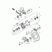 Схема вузла: Ступиця заднього колеса для Kawasaki KX85 KX85