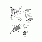 Схема вузла: Радіатор для Kawasaki EX650 ER-6F