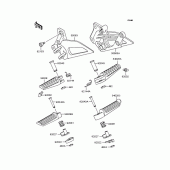 Схема узла: Подножки для Kawasaki EX250 ZZR250