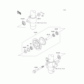 Схема вузла: Ступиця переднього колеса для Kawasaki KX85 KX85