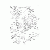 Схема узла: Крепление двигателя для Kawasaki VN1500 VN1500 Drifter