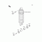 Схема узла: Задняя подвеска для Kawasaki KLE250 Anhelo