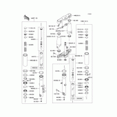 Схема узла: Передняя вилка(1/2) для Kawasaki VN900 VN900 Classic
