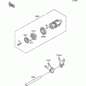 Схема узла: Change drum/shift fork для Kawasaki VN1500 VN-15 SE