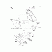 Схема вузла: Інформаційні наклейки для Kawasaki KLX250 KLX250SF