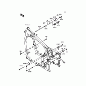 Схема узла: Крепление двигателя для Kawasaki VN900 Vulcan 900 Classic LT