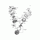 Схема вузла: Клапанна кришка Kawasaki VN1700 Vulcan 1700 Vaquero ABS