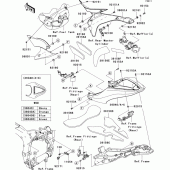 Схема узла: Side covers для Kawasaki ZX600 Ninja ZX-6R