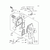 Схема узла: Воздушный фильтр для Kawasaki BJ250 250TR
