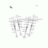 Схема узла: Рокер & Клапан для Kawasaki ZR400 Zephyr X