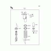 Схема вузла: Амортизатор задній для Kawasaki KLX250 D-Tracker