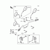 Схема вузла: Кермо для Kawasaki KL110 KSR