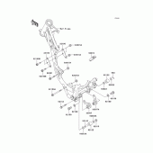 Схема узла: Крепление двигателя для Kawasaki KX100