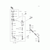Схема вузла: Задній гальмівний циліндр Kawasaki ZG1200 Voyager XII