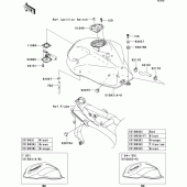 Схема вузла: Паливний бак для Kawasaki ZR1000 Z1000