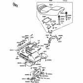 Схема узла: Сиденье (1/2) для Kawasaki ZX900 GPZ900R