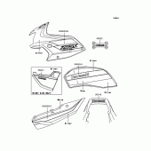 Схема узла: Наклейки (シルバー/グレー; ZR1200-B2) для Kawasaki ZR1200 ZRX1200S