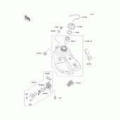 Схема вузла: Паливний бак для Kawasaki KX65