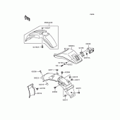 Схема вузла: Крило для Kawasaki KL250 KL250 Super Sherpa